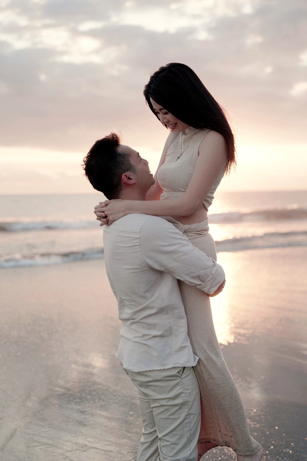 Grady and Reyna by the sea